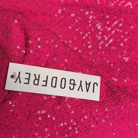 JAYGODFREY Hot Pink Sequin Mini Dress - Picture 6 of 8